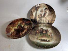 THREE DANBURY MINT LORD OF THE RINGS COLLECTORS PLATES