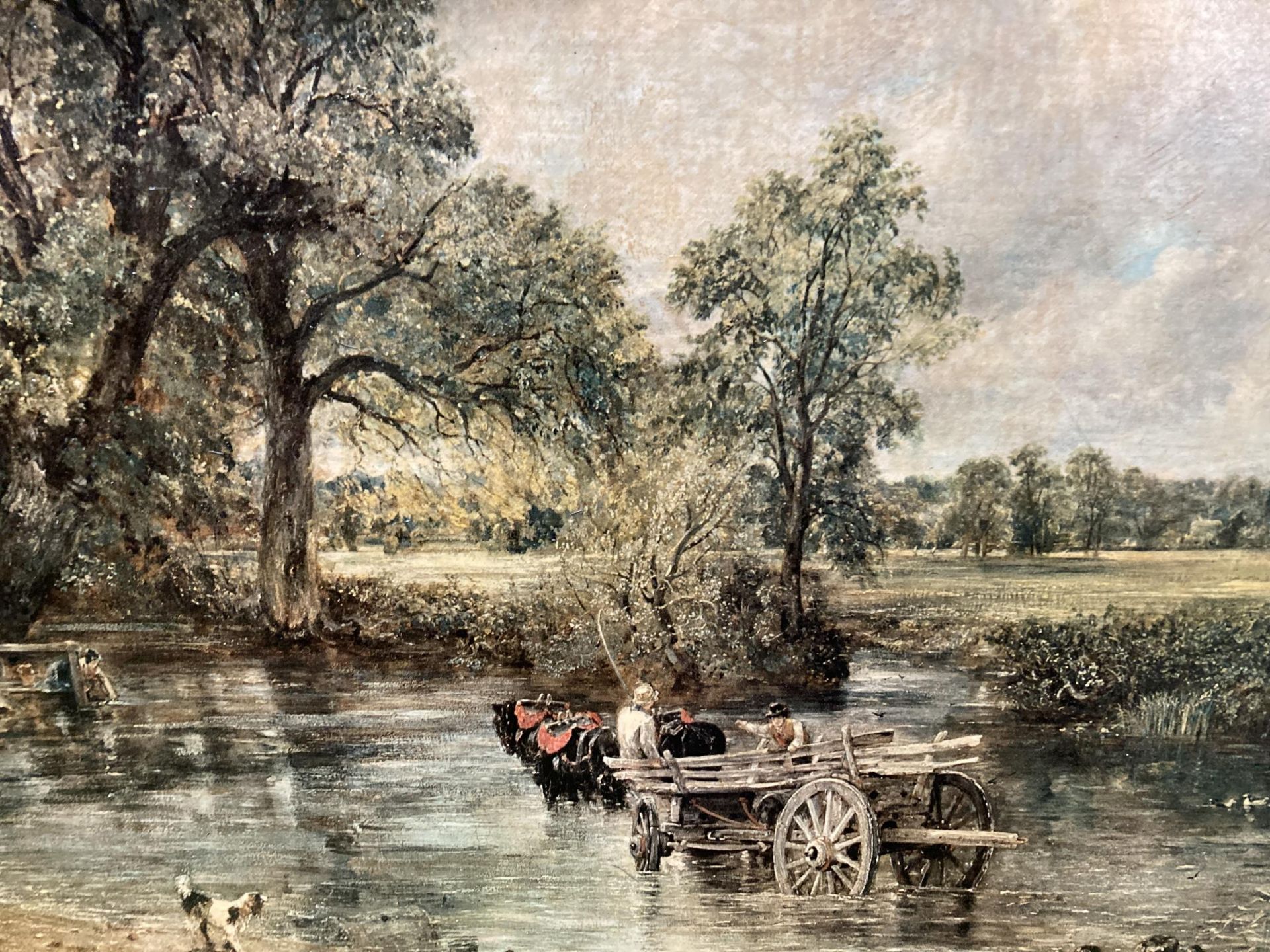 A LARGE IMAGE OF CONSTABLE'S 'HAYWAIN' IN A GILT FRAME, 78CM X 58CM - Bild 3 aus 3