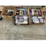 A LARGE ASSORTMENT OF BOOKS, DVDS AND VHS VIDEOS ETC