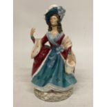 A PEGGY DAVIES PROMOTIONAL RELEASE BONE CHINA FIGURE - SARAH SIDDONS ILLUSTRIOUS LADIES OF THE STAGE