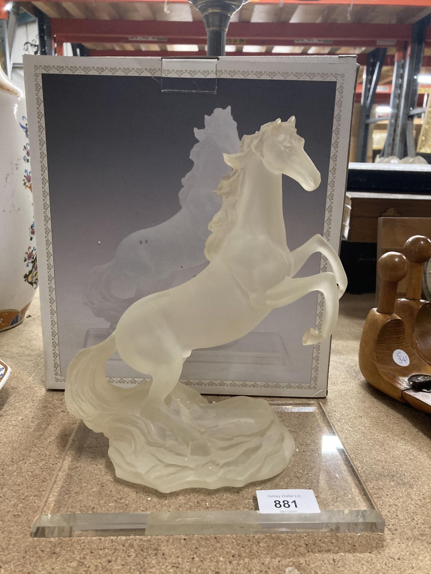 A BOXED REARING HORSE FIGURE FROM 'THE STARLIGHT COLLECTION'