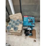 AN AS NEW MAKITA AN454 PNEUMATIC COIL NAILER AND A LARGE QUANTITY OF NAIL COILS