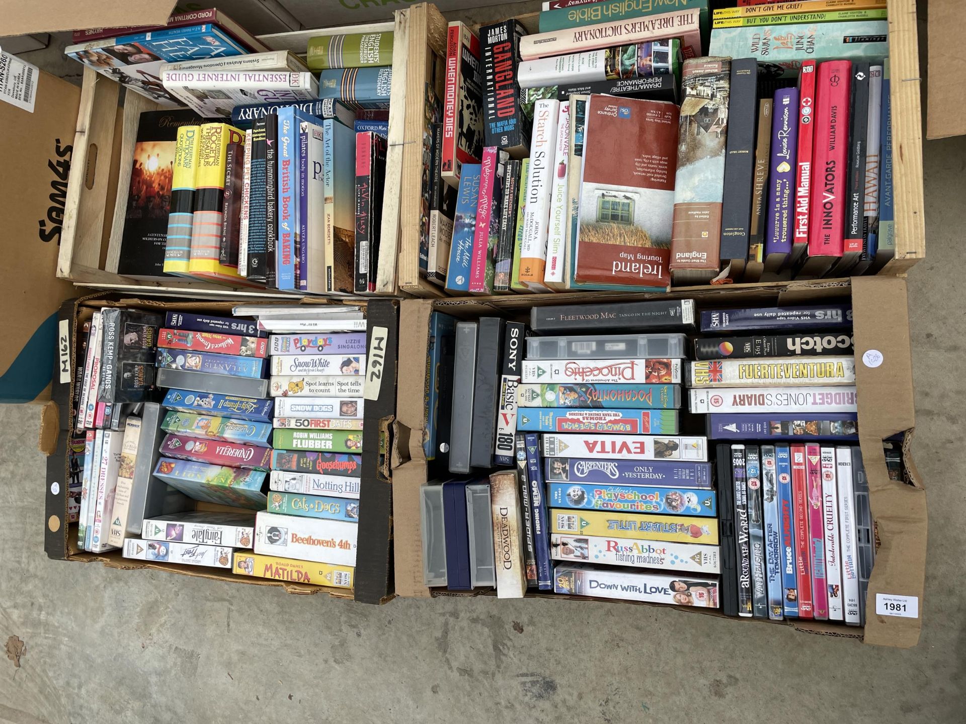 A LARGE ASSORTMENT OF BOOKS, DVDS AND VHS VIDEOS ETC - Image 2 of 3