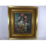 MICHELE CICALO (U.S.A. 1931) VASE OF FLOWERS, OIL ON CANVAS, SIGNED LOWER LEFT, LABEL VERSO FROM THE