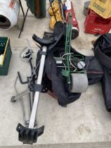 AN ASSORTMENT OF VARIOUS GOLF BAG TROLLEYS