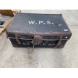 A VINTAGE TRAVEL CASE BEARING THE INITIALS W.P.S