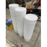 A LARGE QUANTITY OF WHITE BUCKETS
