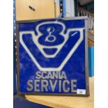 A SCANIA SERVICE ILLUMINATED BOX SIGN