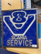 A SCANIA SERVICE ILLUMINATED BOX SIGN