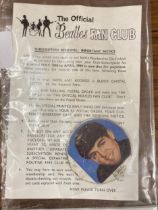 A 1968 BEATLES FAN CLUB RENEWAL FORM AND A PAUL McCARTNEY PICTURE