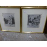 HAROLD RILEY (BRITISH 1934 - 2023) A PAIR OF SIGNED LIMITED EDITION (53/100) MONOCHROME PRINTS OF