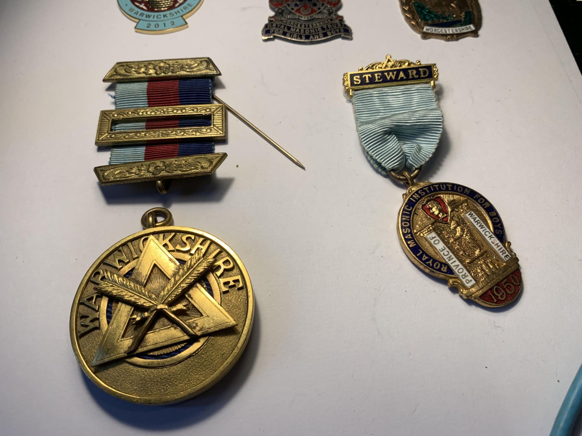 FIVE ASSORTED MASONIC MEDALS - Image 3 of 4