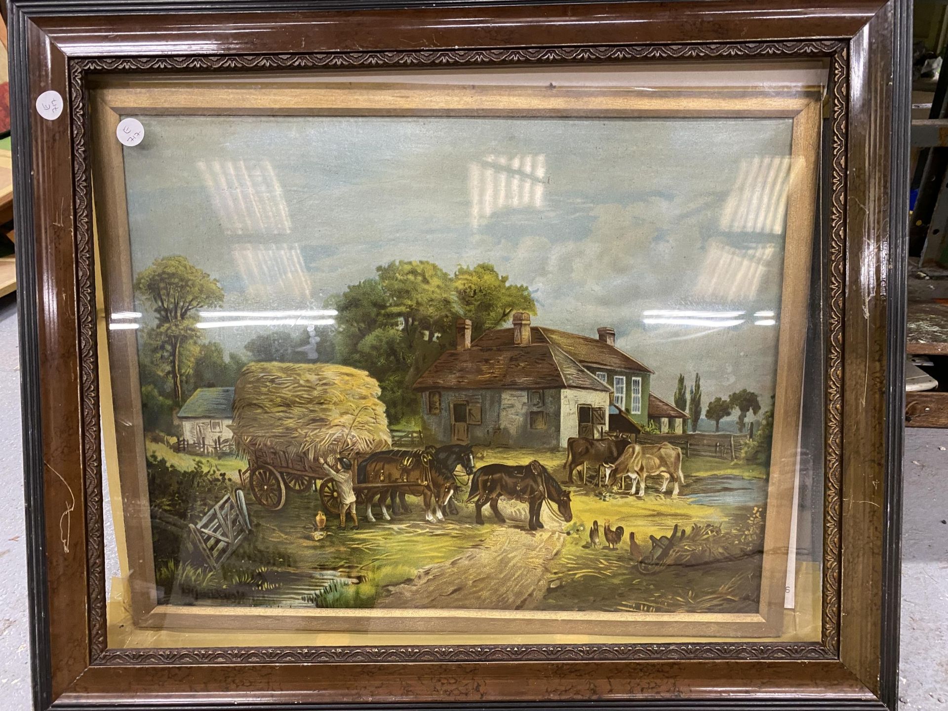 A GROUP OF FRAMED PRINTS TO INCLUDE TOWN SCENES, EMBROIDERY, BIRDS ETC - Image 3 of 3