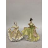 TWO ROYAL DOULTON FIGURES - 'NINETTE' HN2379 AND PRETTY LADIES 'SPRING BALL' HN5467