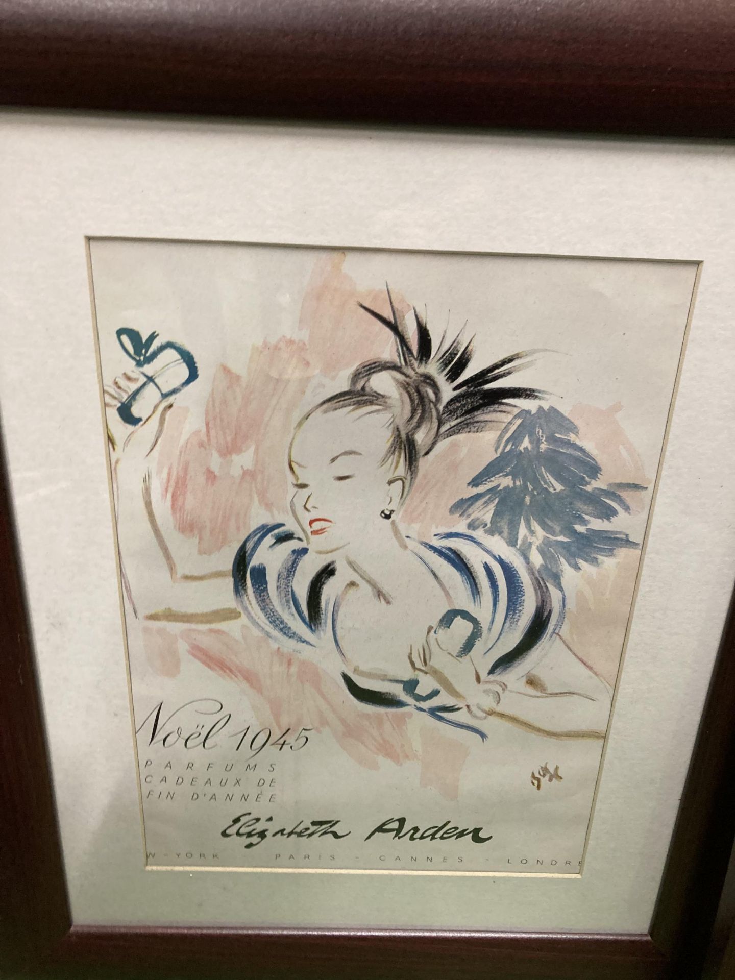 TWO FRAMED ADVERTISING PRINTS , ELIZABETH ARDEN AND HELIOS LINGERIE - Image 2 of 3