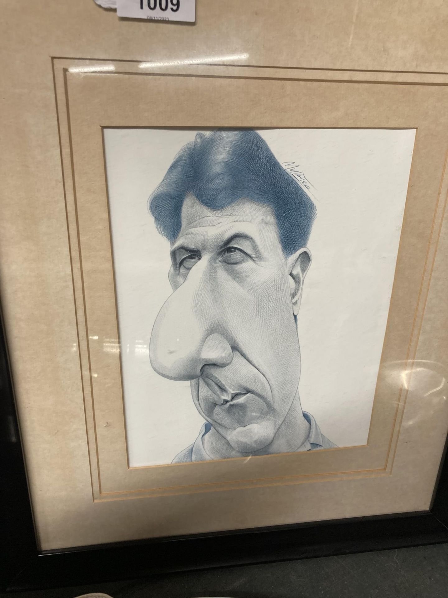 TWO FRAMED CARICATURES, SYLVESTER STALLONE AND DUSTIN HOFFMAN - Image 2 of 3