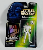 A SEALED 1990'S KENNER STAR WARS THE POWER OF THE FORCE GOLD HOLOGRAM LUKE SKYWALKER IN STORMTROOPER