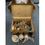 A BOX OF ASSORTED COSTUME JEWELLERY