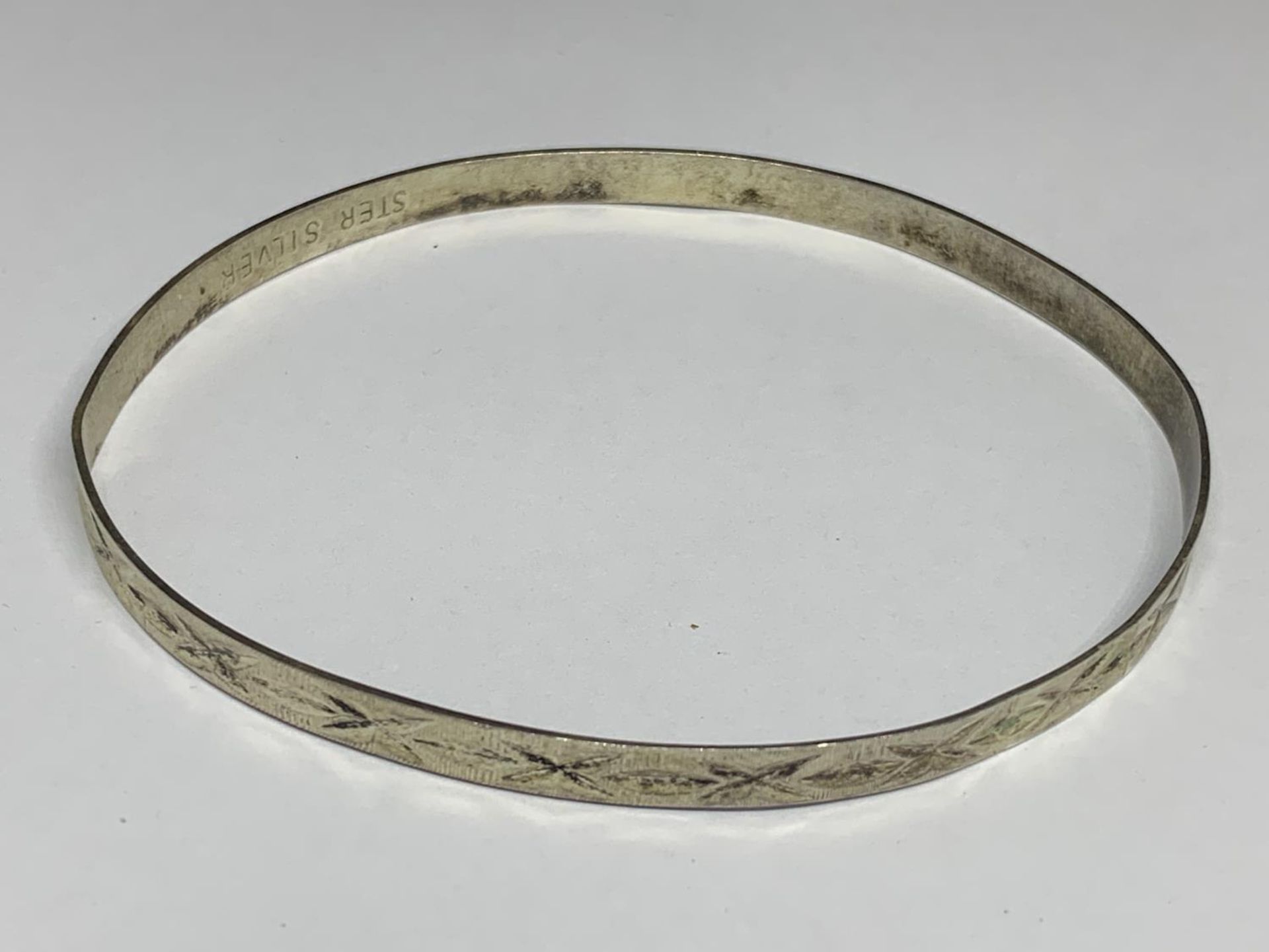 THREE SILVER BANGLES - Image 2 of 4