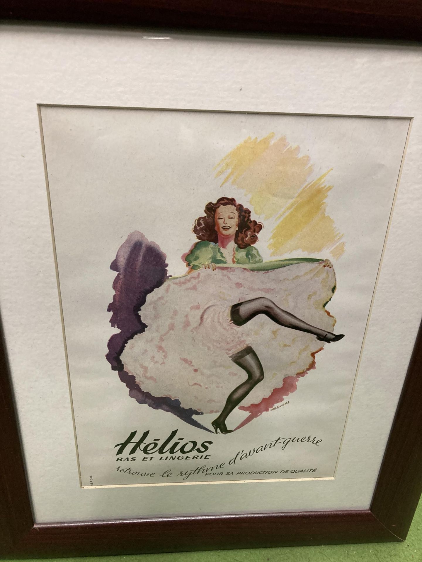 TWO FRAMED ADVERTISING PRINTS , ELIZABETH ARDEN AND HELIOS LINGERIE - Image 3 of 3