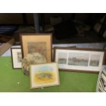 A GROUP OF VINTAGE HORSE RACING AND HUNTING PRINTS