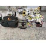 A LARGE ASSORTMENT OF FISHING TACKLE TO INCLUDE FLOATS, LUREFLASHES, WEIGHTS, LINE AND TACKLE BAGS