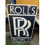 A LARGE CAST METAL ROLLS ROYCE SIGN