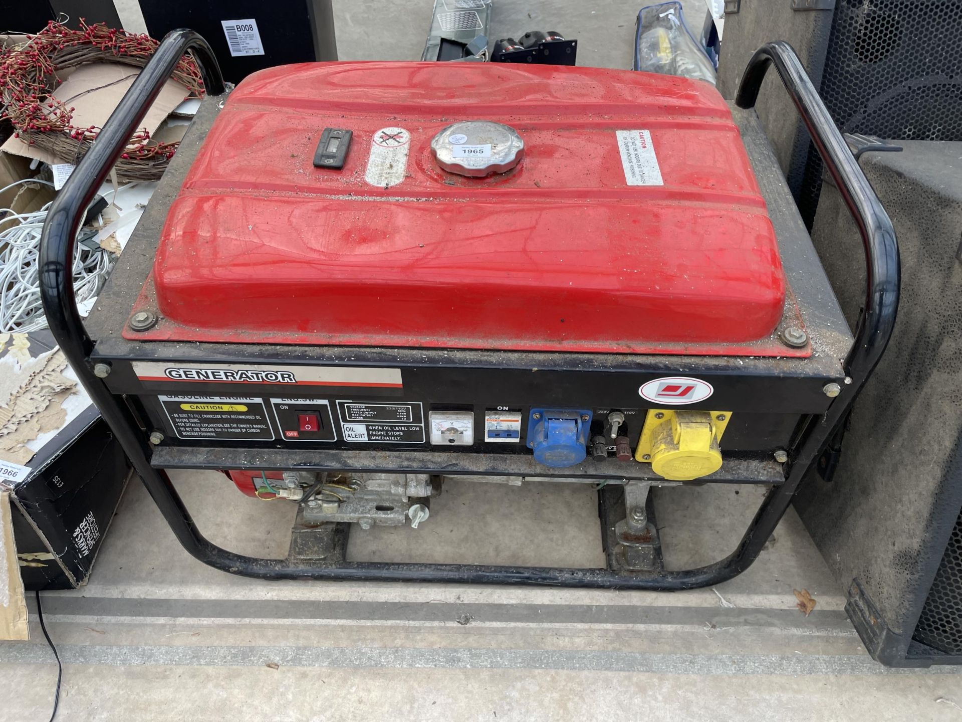 A LARGE HEAVY DUTY GASOLINE GENERATOR