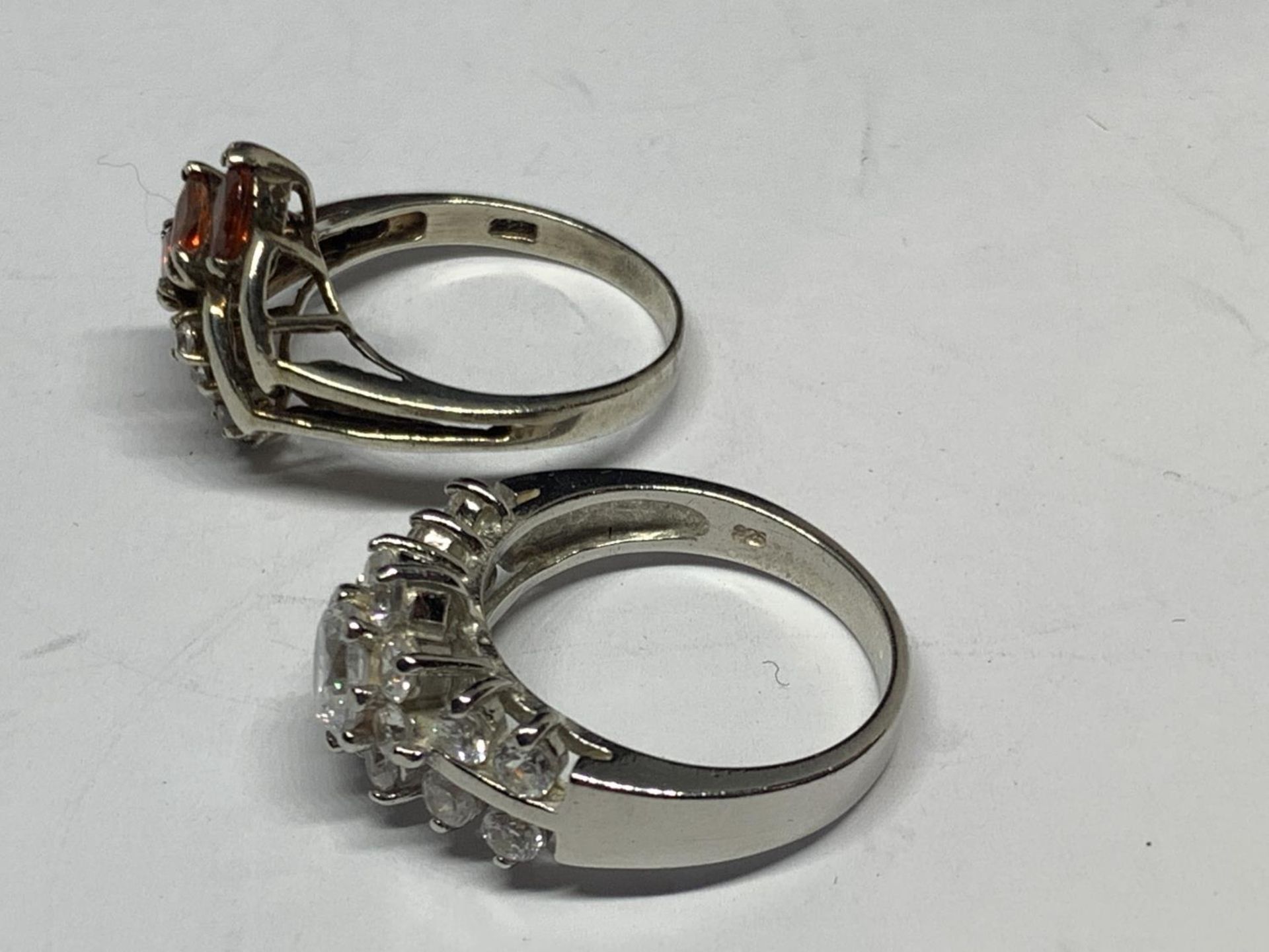 TWO BOXED SILVER RINGS - Image 3 of 4