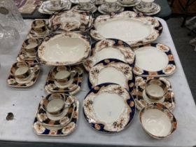 A LARGE WOOD & SONS 'NAPOLI' PATTERN IRONSTONE PART DINNER SERVICE