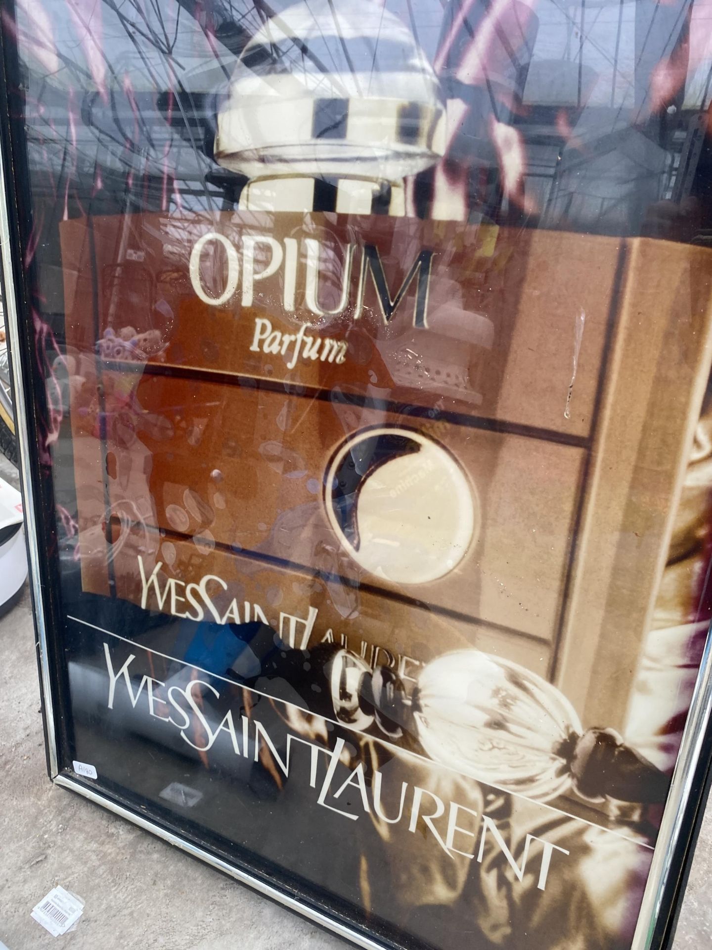 AN YVES SAINT LAURENT OPIUM ILLUMINATED ADVERTISING BOARD SEEN WORKING BUT NO WARRANTY - Image 2 of 3