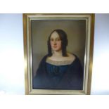 A 19TH CENTURY PORTRAIT OF A YOUNG LADY, OIL ON CANVAS, 61 X 45CM, FRAMED