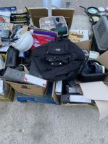 AN ASSORTMENT OF HOUSEHOLD CLEARANCE ITEMS TO INCLUDE KITCHEN ITEMS AND OFFICE ITEMS ETC