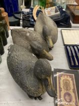 TWO VINTAGE ITALIAN SPORTPLAST DECOY MALLARD DUCKS