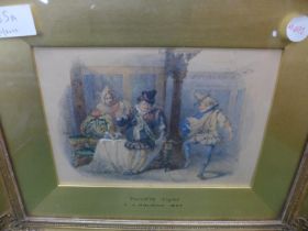 F.J. HOLDING (BRITISH 19TH CENTURY) 'TWELFTH NIGHT', WATERCOLOUR, SIGNED AND DATED 67 LOWER LEFT,