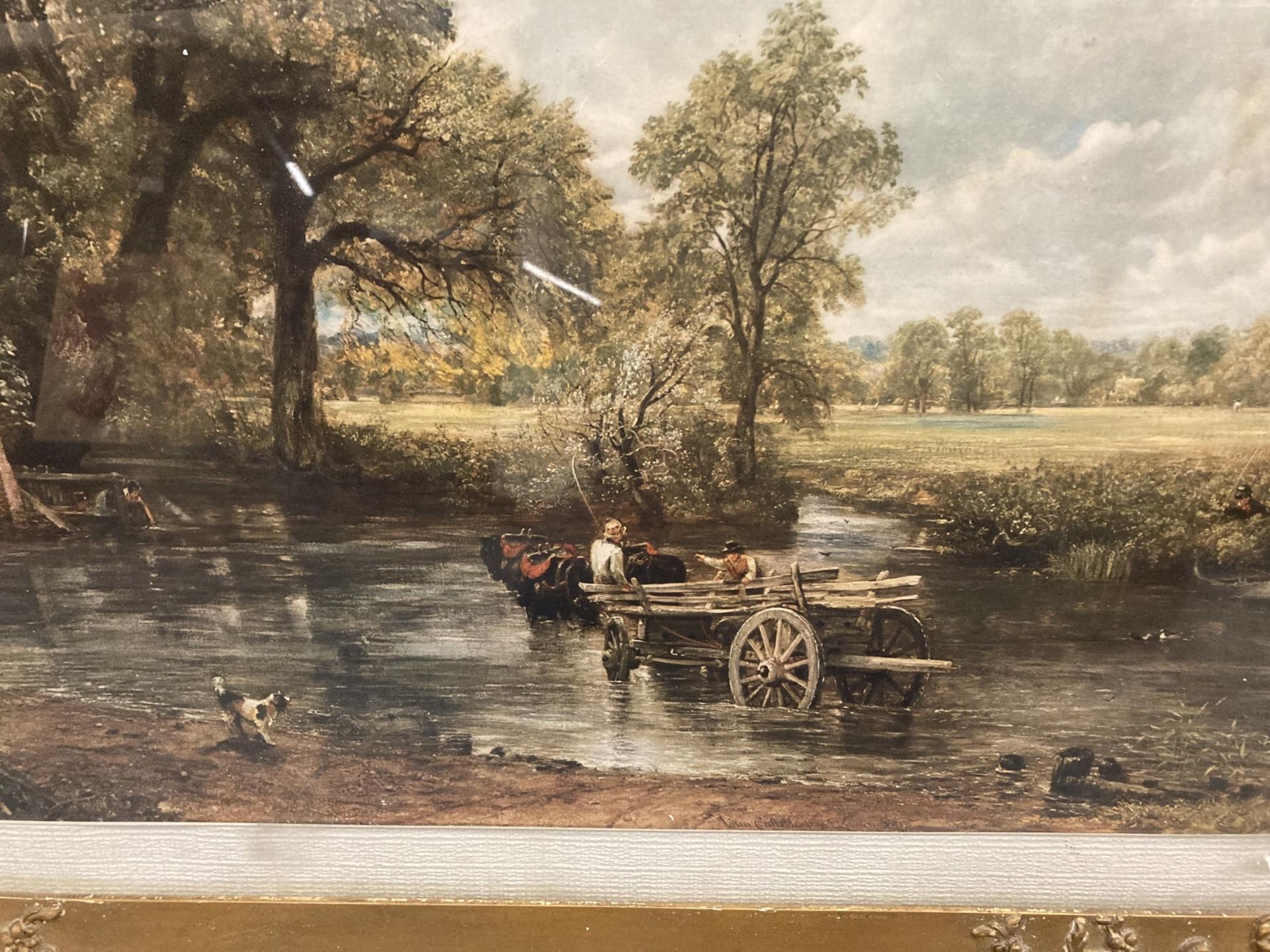 A LARGE PRINT OF 'THE HAYWAIN' BY JOHN CONSTABLE, 79CM X 65CM - Image 3 of 4