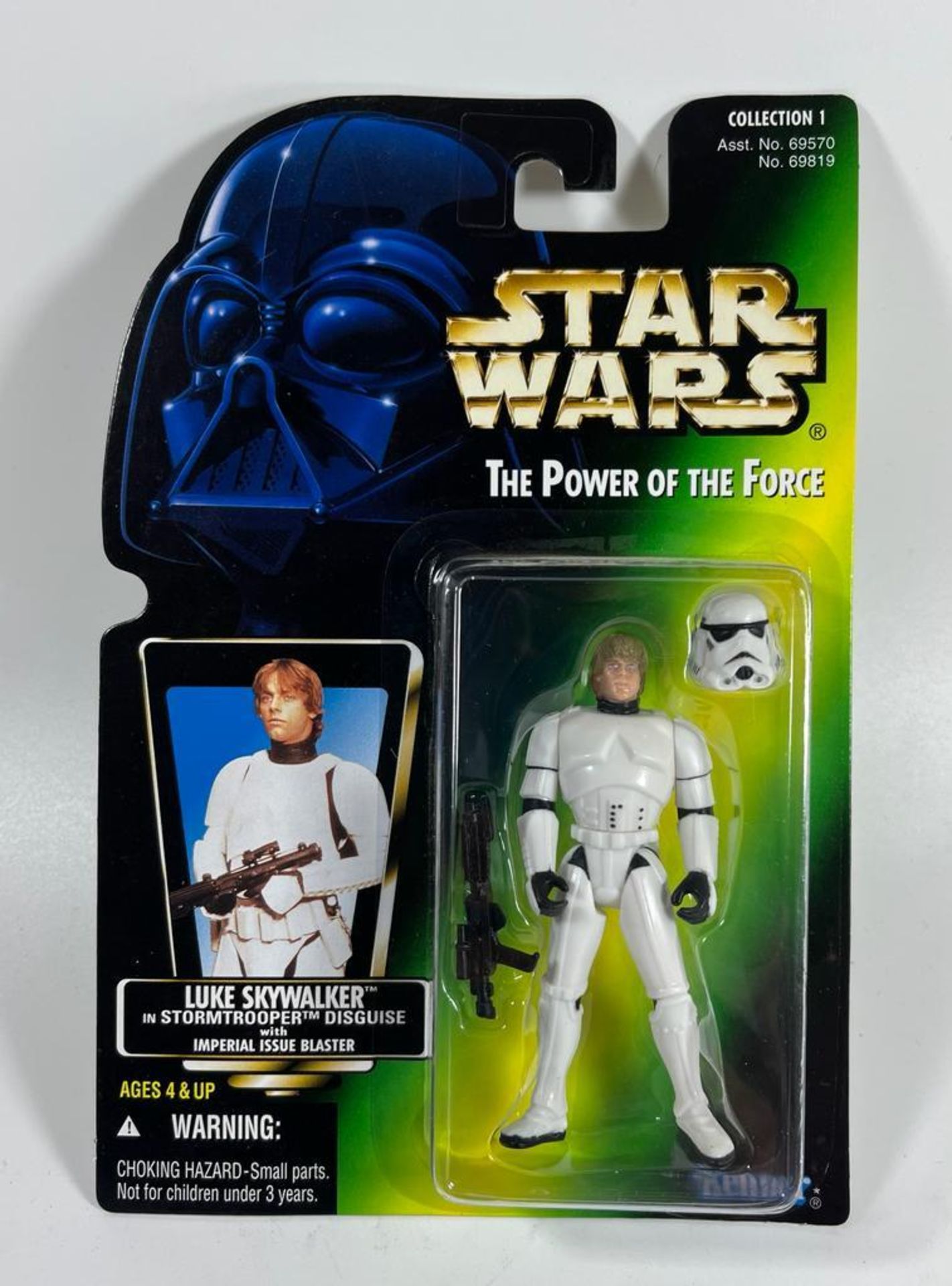 A SEALED 1990'S KENNER STAR WARS THE POWER OF THE FORCE LUKE SKYWALKER IN STORMTROOPER DISGUISE