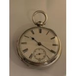 A SILVER LONDON HALLMARKED POCKET WATCH