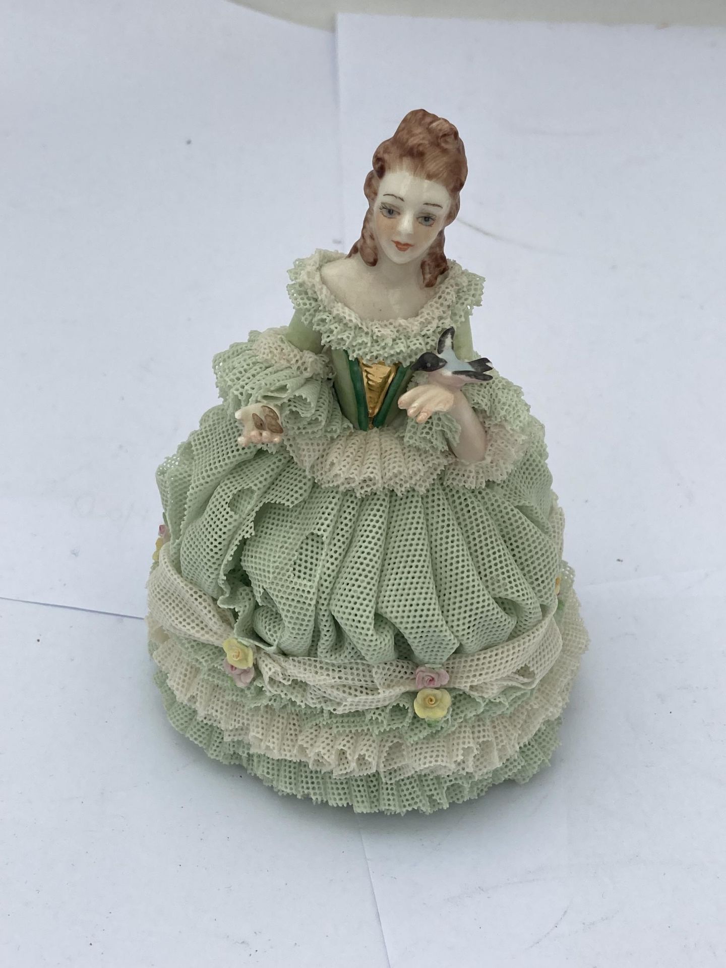 A VINTAGE DRESDEN LACE MZ IRISH 'LOLITA' IRELAND FIGURE