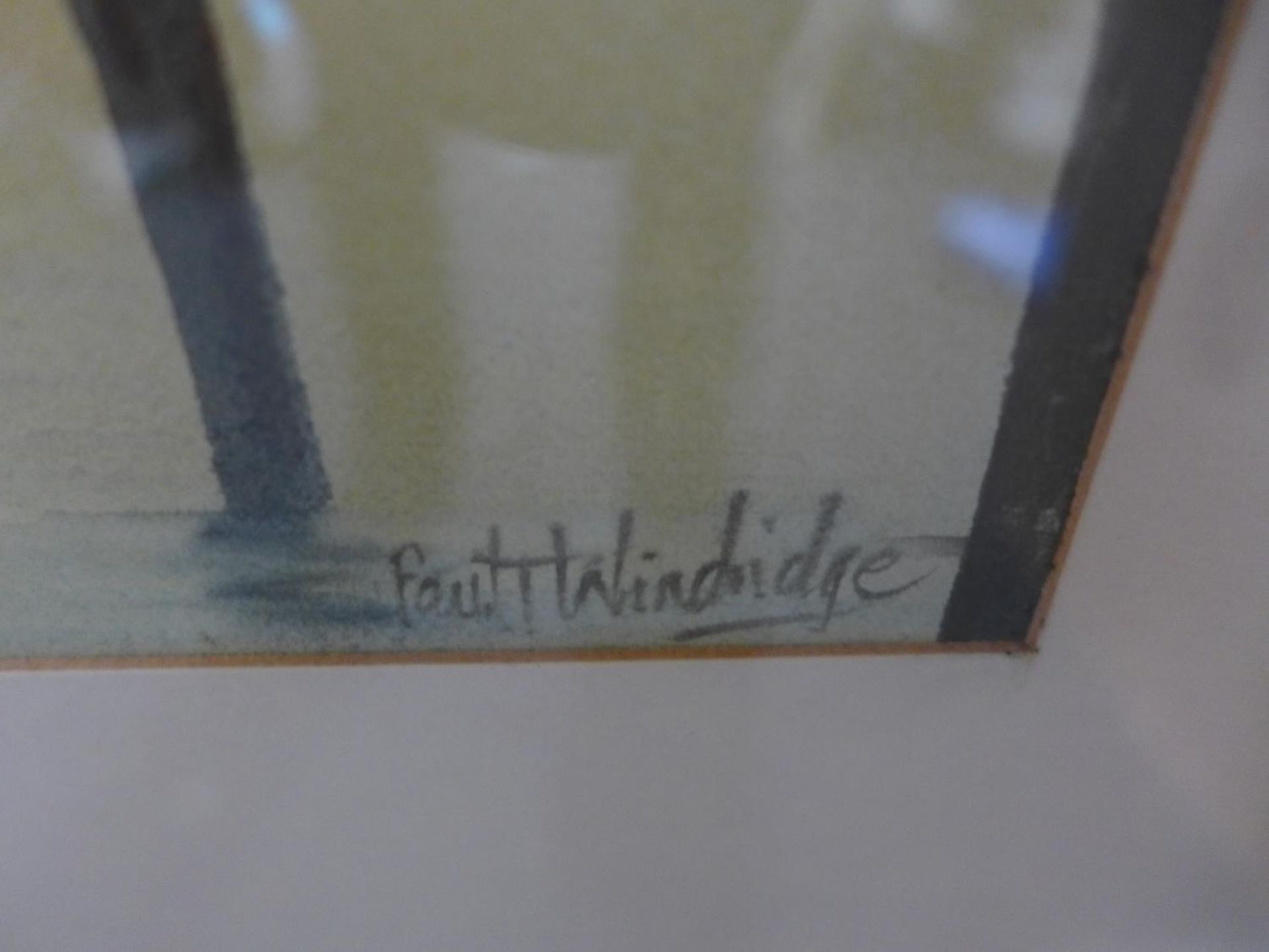 PAUL WINDBRIDGE (BRITISH, 20TH/21ST CENTURY) LAKE SCENE WITH BIRDS, WATERCOLOUR, SIGNED LOWER RIGHT, - Bild 2 aus 2