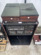 A MURPHY STEREO SYSTEMA AND A PAIR OF WOODEN CASED SPEAKERS
