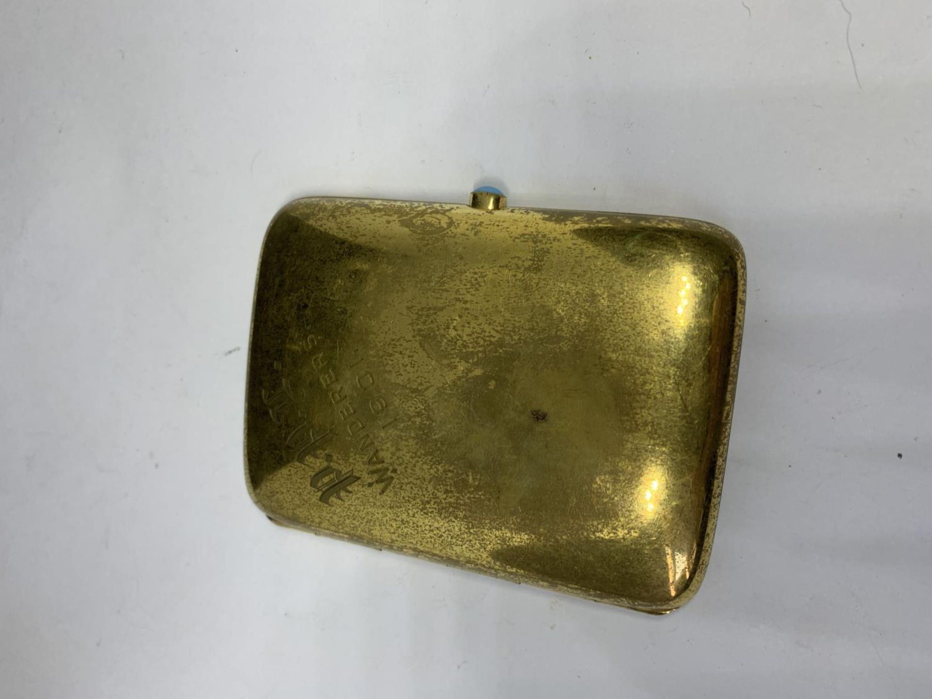 AN 18 CARAT GOLD FILLED CIGARETTE CASE ENGRAVED 1901