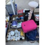 AN ASSORTMENT OF HOUSEHOLD CLEARANCE ITEMS TO INCLUDE CERAMICS AND GLASS WARE ETC