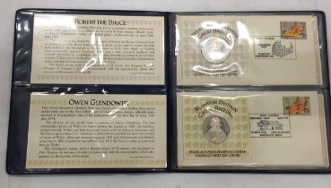 A STERLING SILVER GREAT BRITAINS FIRST DAY COVER COIN SET WITH ALBUM