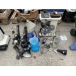 AN ASSORTMENT OF ITEMS TO INCLUDE LAMPS AND A COFFEE MACHINE ETC