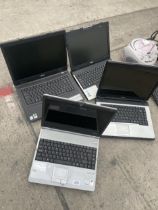 FOUR VARIOUS LAPTOPS TO INCLUDE TOSHIBA ETC