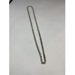 A 16" SILVER ROPE NECKLACE CHOKER