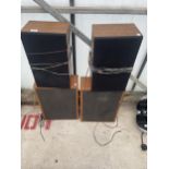 FOUR VARIOUS WOODEN CASED SPEAKERS