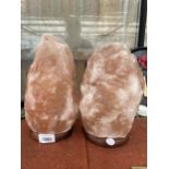 A PAIR OF ROCKSALT LAMPS