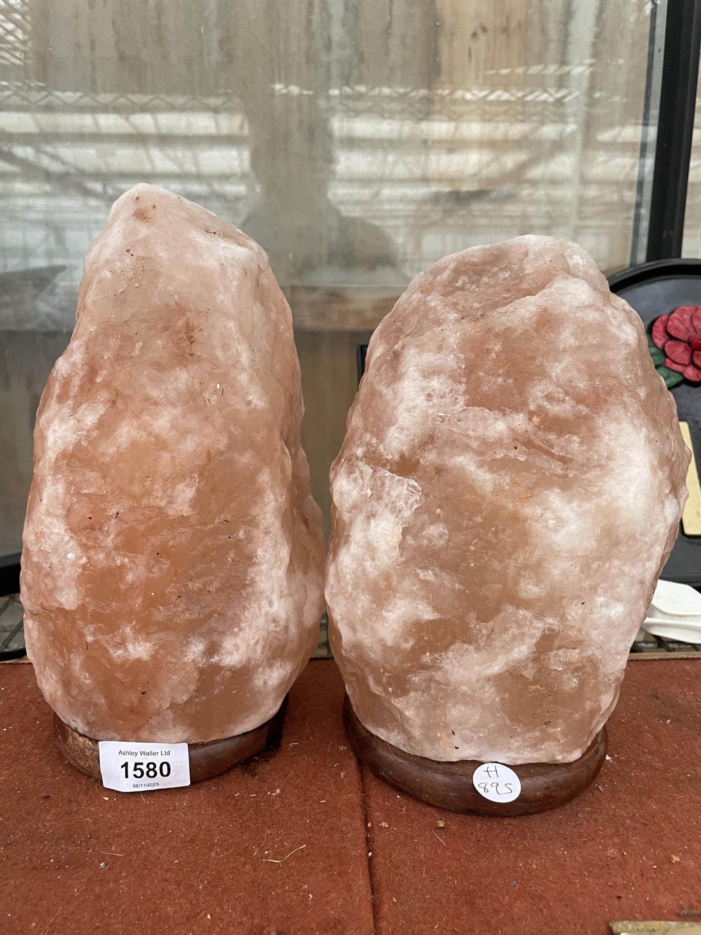 A PAIR OF ROCKSALT LAMPS